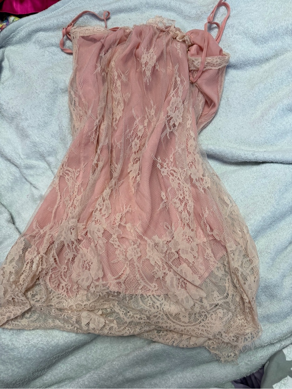 Ballet Pink Lace Chemise Slip in Dusty Rose - Women's Intimates